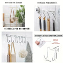 Seamless Over-Door Stainless Steel Hook – No Drill Organizer