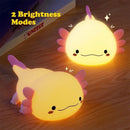 Cute Axolotl Silicone Night Light – USB Rechargeable Touch Lamp for Kids & Nursery
