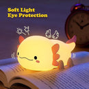 Cute Axolotl Silicone Night Light – USB Rechargeable Touch Lamp for Kids & Nursery