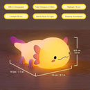 Cute Axolotl Silicone Night Light – USB Rechargeable Touch Lamp for Kids & Nursery